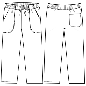 Moldes de confeccion para UNIFORMES Pantalones Pantalon doctor 2951